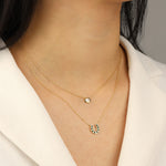 Quiet Icon-Emerald Cut East-West Necklace-Necklaces-Blue Ruby Jewellery-Vancouver Canada