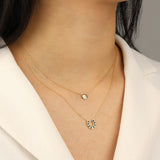 Quiet Icon-Emerald Cut East-West Necklace-Necklaces-Blue Ruby Jewellery-Vancouver Canada