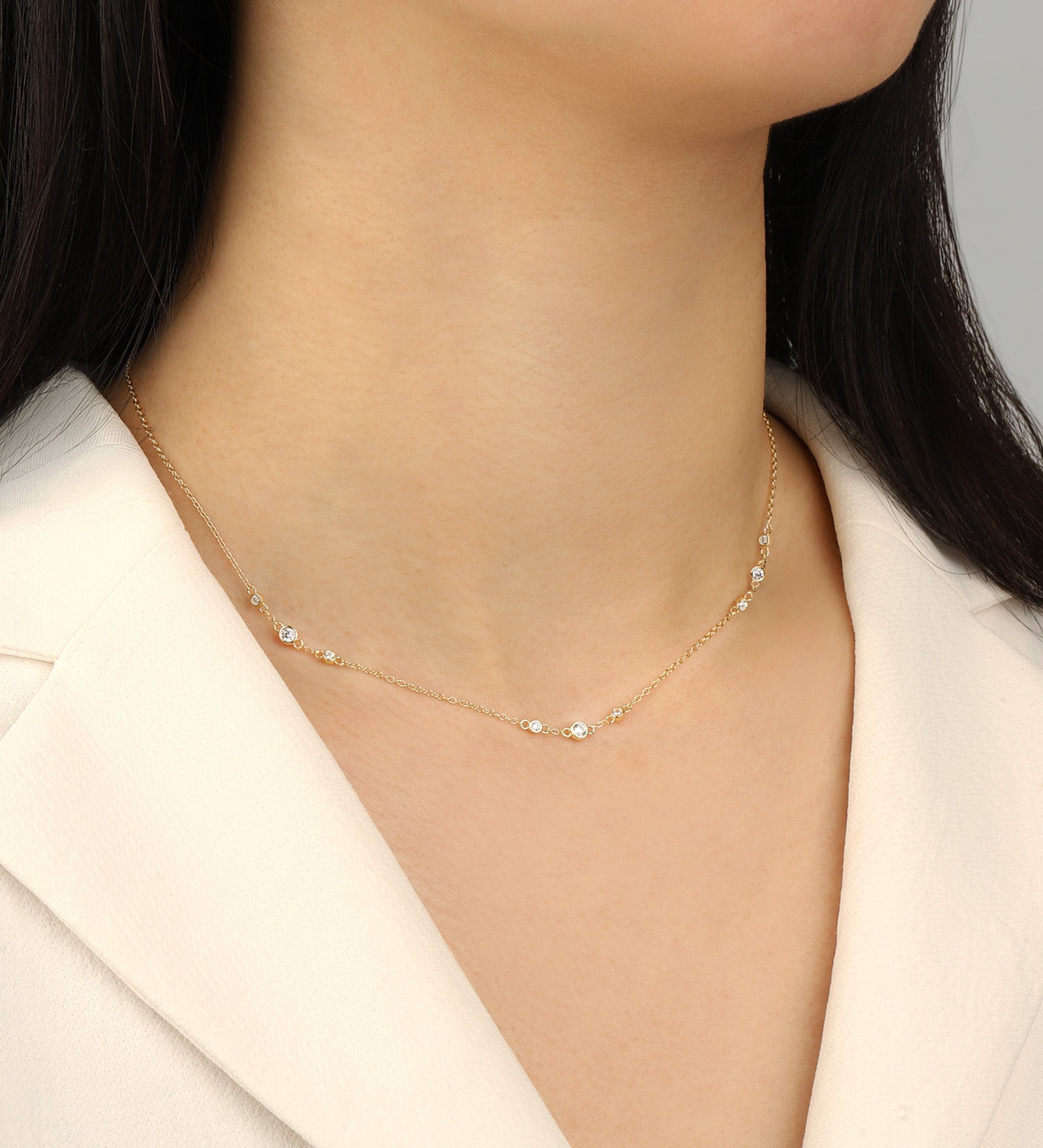 Quiet Icon-Trinity Station Necklace-Necklaces-Blue Ruby Jewellery-Vancouver Canada