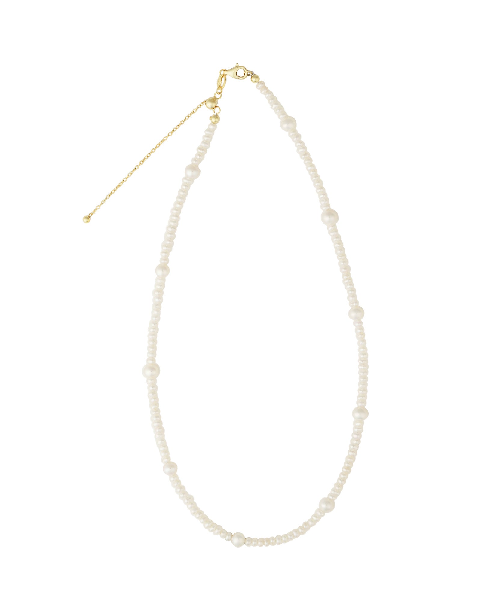 Quiet Icon-Mixed Size Pearl Necklace-Necklaces-Blue Ruby Jewellery-Vancouver Canada