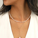 Quiet Icon-Mixed Size Pearl Necklace-Necklaces-Blue Ruby Jewellery-Vancouver Canada