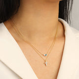 Quiet Icon-Toi Et Moi Stone Necklace-Necklaces-Blue Ruby Jewellery-Vancouver Canada