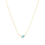 Quiet Icon-Toi Et Moi Stone Necklace-Necklaces-14k Gold Vermeil, Cubic Zirconia, Blue Zircon-Blue Ruby Jewellery-Vancouver Canada