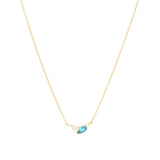 Quiet Icon-Toi Et Moi Stone Necklace-Necklaces-14k Gold Vermeil, Cubic Zirconia, Blue Zircon-Blue Ruby Jewellery-Vancouver Canada