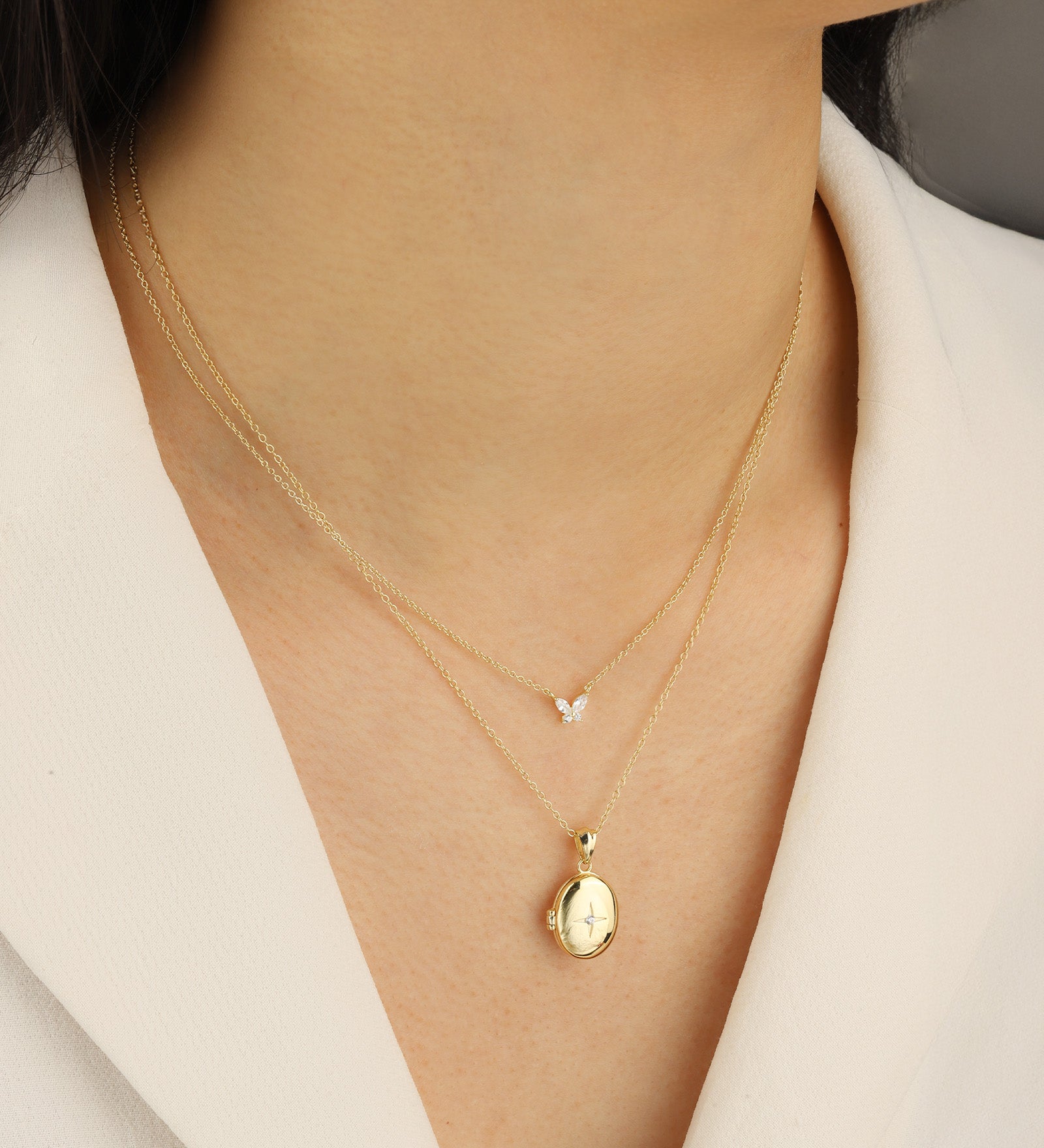 Quiet Icon-Celestial Star Locket-Necklaces-Blue Ruby Jewellery-Vancouver Canada