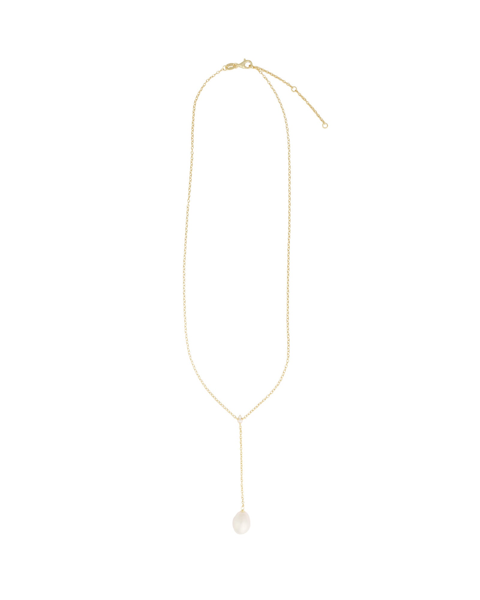 Quiet Icon-Pearl Y Necklace-Necklaces-Blue Ruby Jewellery-Vancouver Canada