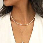 Quiet Icon-Pearl Y Necklace-Necklaces-Blue Ruby Jewellery-Vancouver Canada