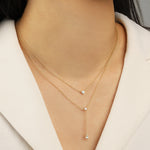 Quiet Icon-Petite Y Necklace-Necklaces-Blue Ruby Jewellery-Vancouver Canada