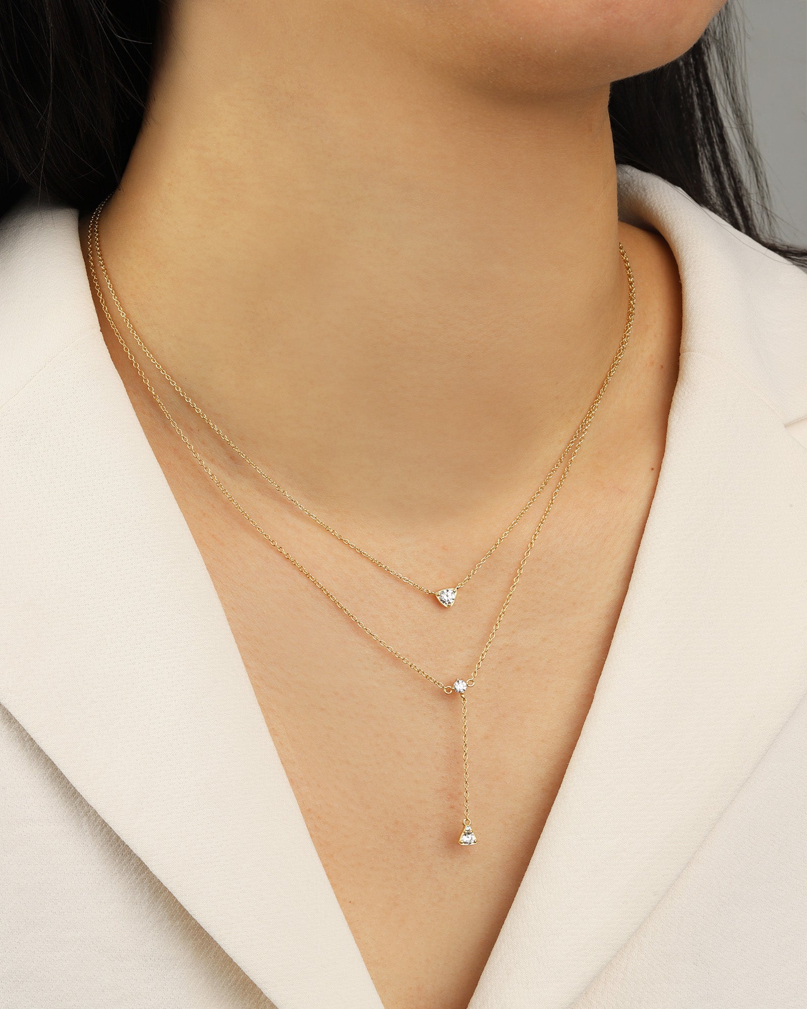 Quiet Icon-Petite Y Necklace-Necklaces-Blue Ruby Jewellery-Vancouver Canada