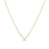 Quiet Icon-Petite Butterfly Necklace-Necklaces-14k Gold Vermeil, Cubic Zirconia-Blue Ruby Jewellery-Vancouver Canada