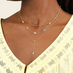 Quiet Icon-Evil Eye Station Necklace-Necklaces-Blue Ruby Jewellery-Vancouver Canada