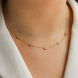 Quiet Icon-Evil Eye Station Necklace-Necklaces-Blue Ruby Jewellery-Vancouver Canada