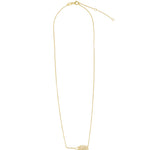 Courtside Pendant Necklace 14k Gold Vermeil, Cubic Zirconia