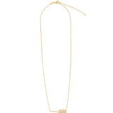 Courtside Pendant Necklace 14k Gold Vermeil, Cubic Zirconia
