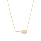 Courtside Pendant Necklace 14k Gold Vermeil, Cubic Zirconia