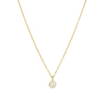 Quiet Icon-Solitare Bezel Necklace-Necklaces-14k Gold Vermeil, Cubic Zirconia-Blue Ruby Jewellery-Vancouver Canada