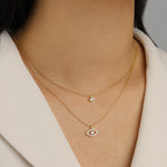 Quiet Icon-Solitare Bezel Necklace-Necklaces-Blue Ruby Jewellery-Vancouver Canada