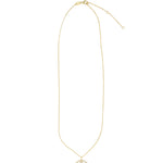 Evil Eye Bezel Necklace 14k Gold Vermeil, Cubic Zirconia