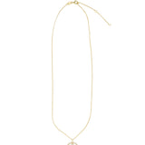 Evil Eye Bezel Necklace 14k Gold Vermeil, Cubic Zirconia