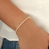 CZ Tennis Bracelet | 2.3mm 14k Gold Vermeil, Cubic Zirconia