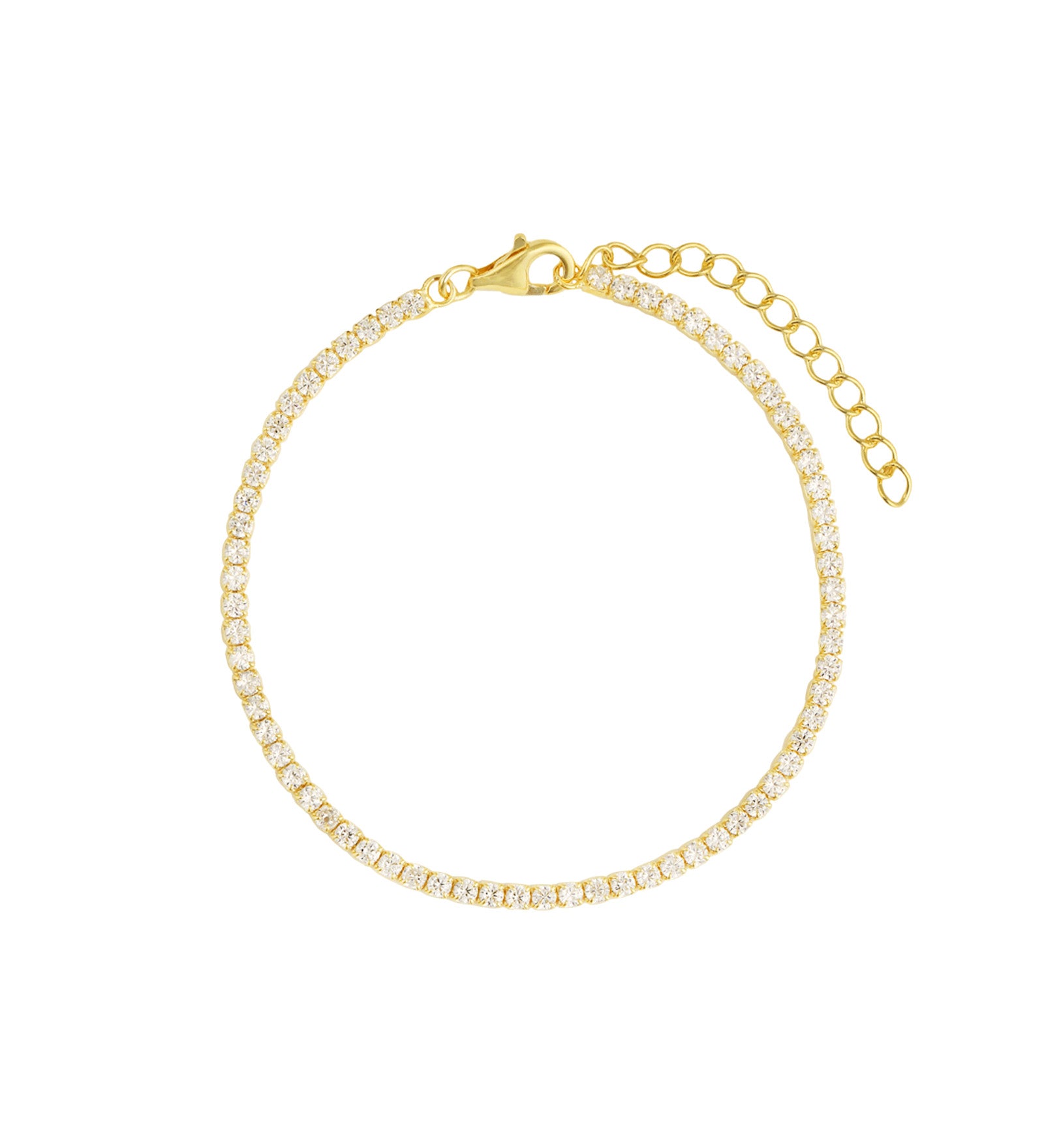 CZ Tennis Bracelet | 2.3mm 14k Gold Vermeil, Cubic Zirconia