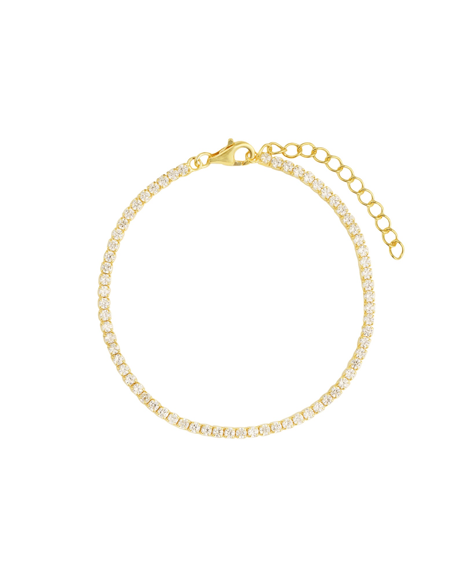 CZ Tennis Bracelet | 2.3mm 14k Gold Vermeil, Cubic Zirconia