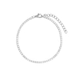 CZ Tennis Bracelet | 2.3mm Rhodium Plated Sterling Silver, Cubic Zirconia