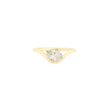 Wave Oval CZ Ring