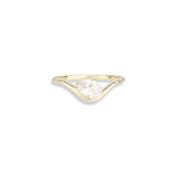 Quiet Icon-Wave Oval CZ Ring-Rings-14k Gold Vermeil, Cubic Zirconia-6-Blue Ruby Jewellery-Vancouver Canada