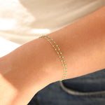 Quiet Icon-Two Row Enamel Beaded Chain Bracelet-Bracelets-Blue Ruby Jewellery-Vancouver Canada