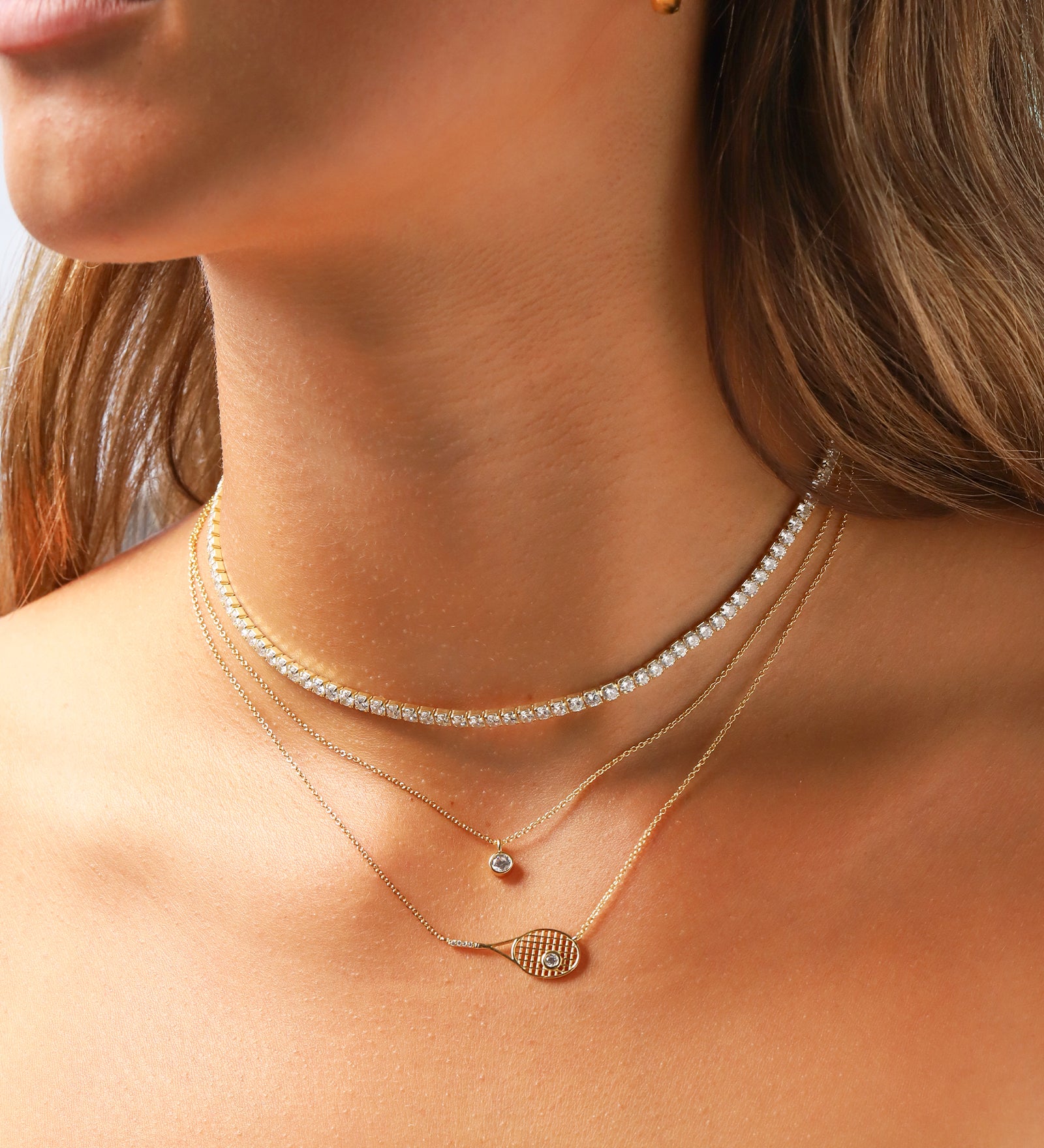 Quiet Icon-CZ Tennis Necklace | 3mm-Necklaces-Blue Ruby Jewellery-Vancouver Canada
