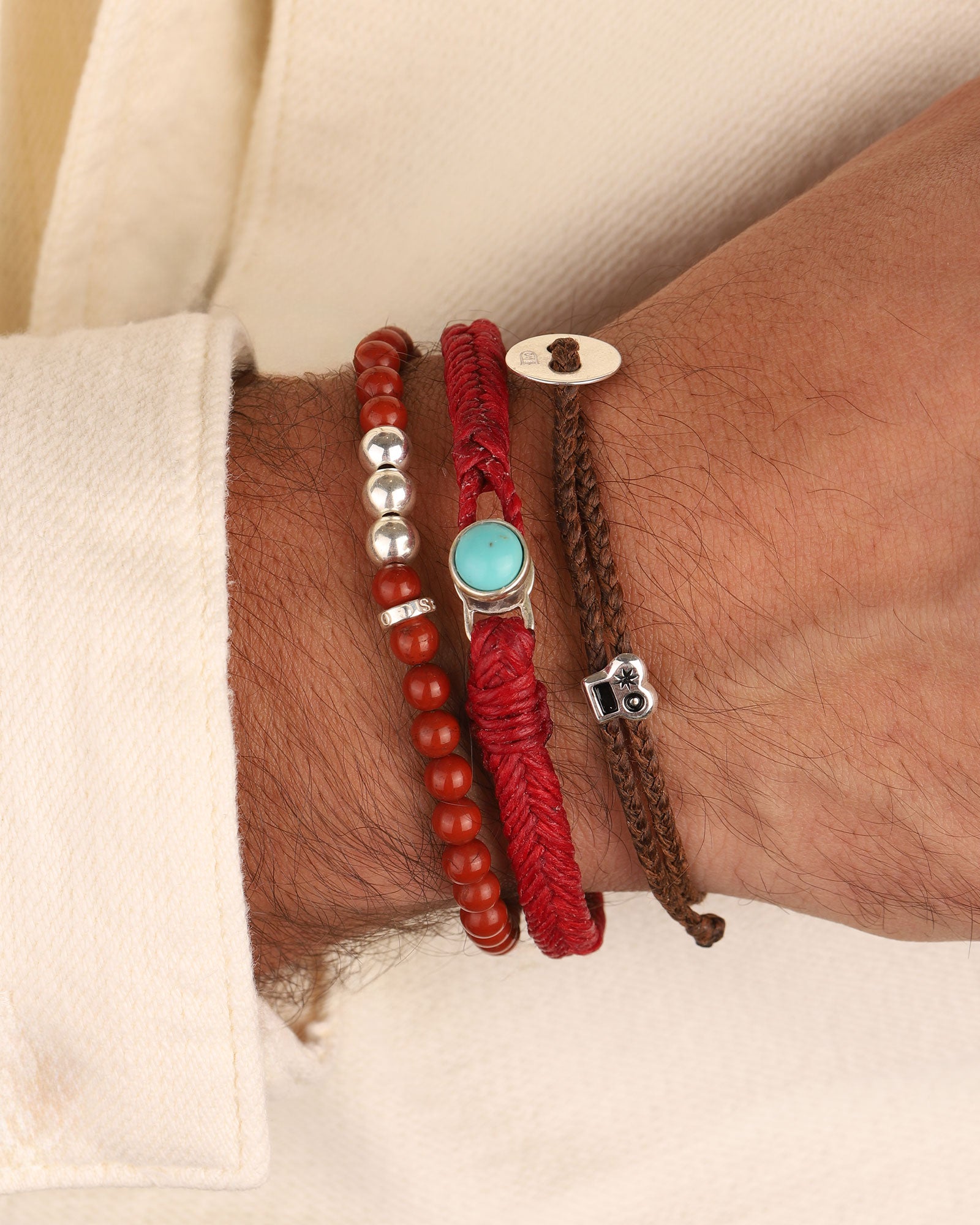 Turquoise Button Bracelet Sterling Silver, Turquoise