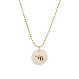 Embossed Chai Charm Necklace