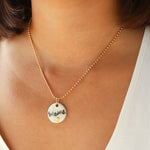 Mama Charm Necklace Gold Filled, Hand Sculpted Porcelain