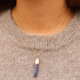 Mini Catch Necklace Gold Filled, Hand Sculpted Porcelain