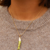 Mini Catch Necklace Gold Filled, Hand Sculpted Porcelain