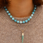 Mini Catch Necklace Gold Filled, Hand Sculpted Porcelain