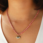 Not So Evil Eye Beaded Necklace Beads, Hand Sculpted Porcelain