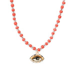Not So Evil Eye Beaded Necklace Beads, Hand Sculpted Porcelain