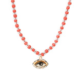 Not So Evil Eye Beaded Necklace Beads, Hand Sculpted Porcelain