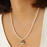 Not So Evil Eye Beaded Necklace Beads, Hand Sculpted Porcelain