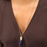 Shark Tooth Necklace Gold Filled, Hand Sculpted Porcelain