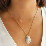 Shoreline Shell Necklace Gold Filled, Hand Sculpted Porcelain