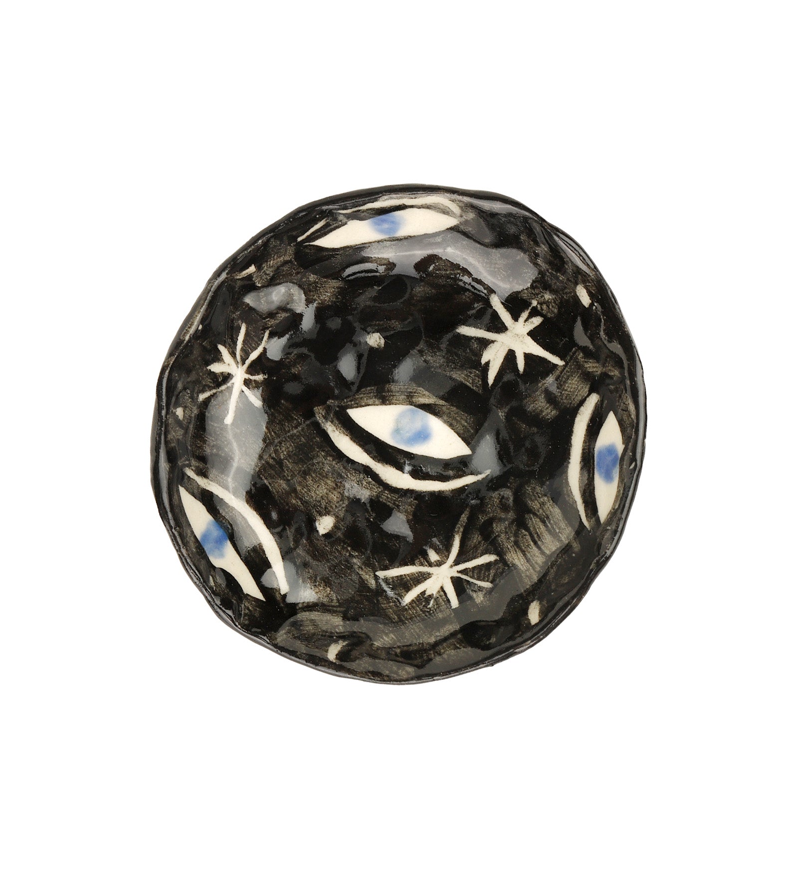 Mystic Eyes Dish Hand Sculpted Porcelain
