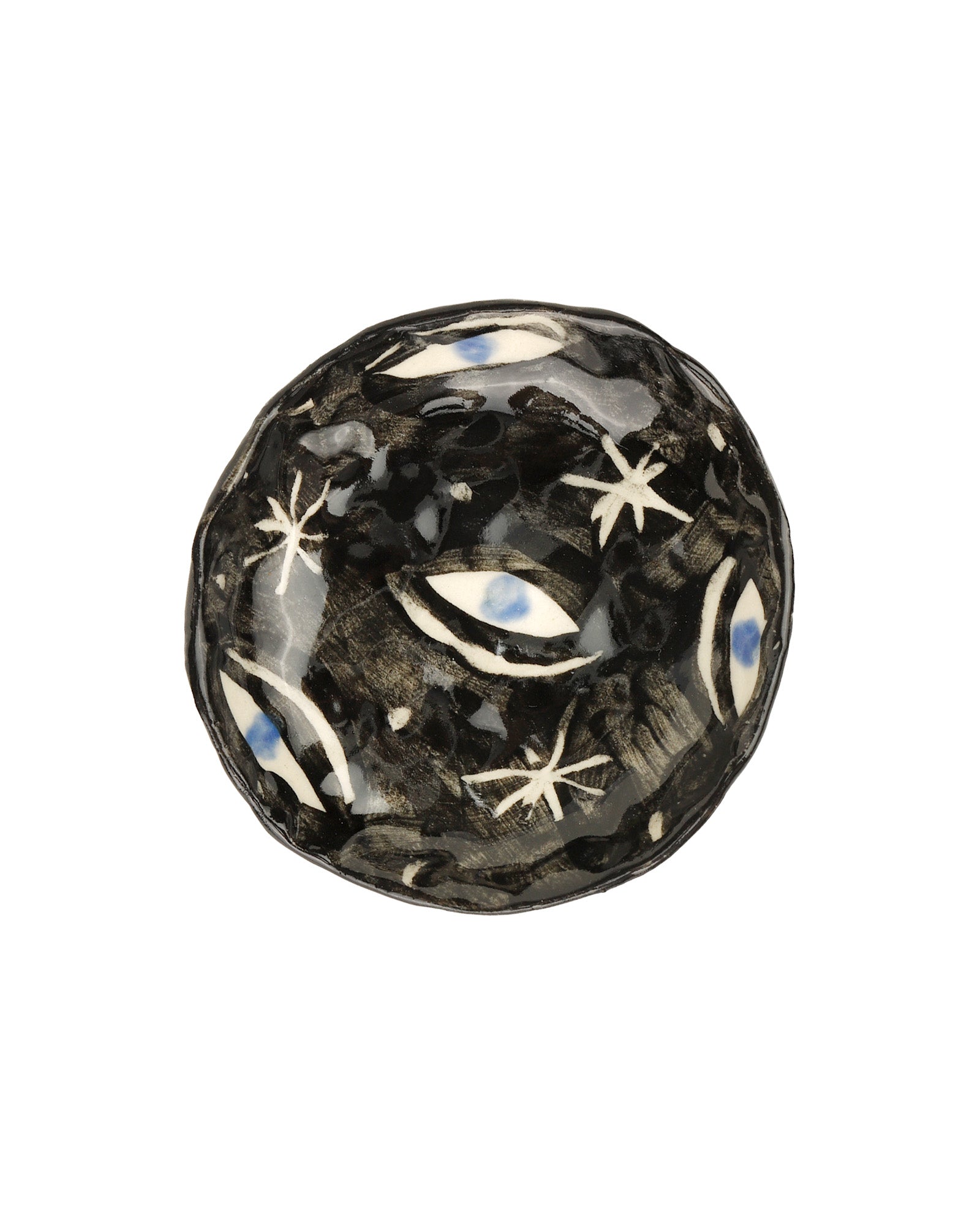 Mystic Eyes Dish Hand Sculpted Porcelain