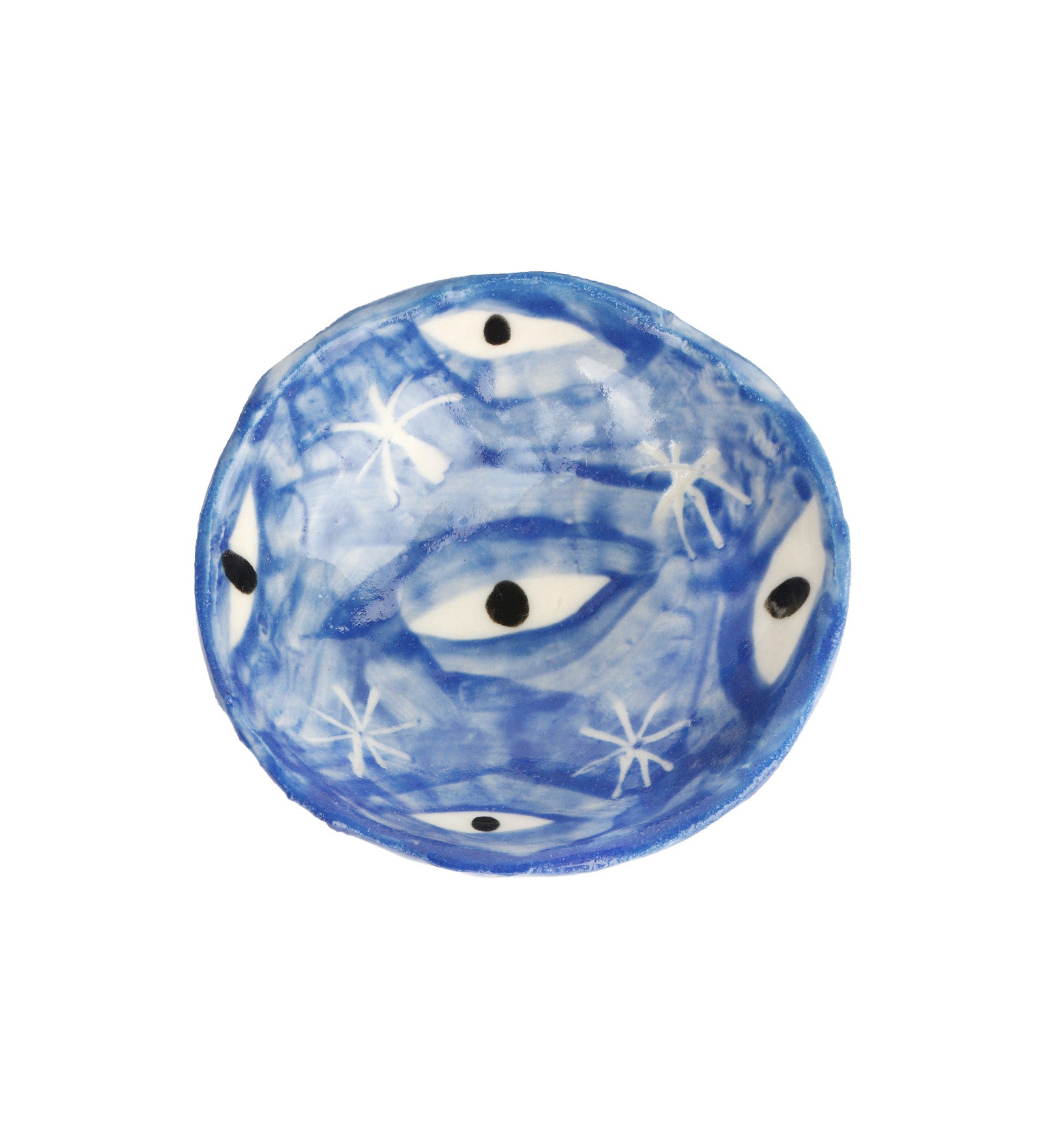 Mystic Eyes Dish Hand Sculpted Porcelain