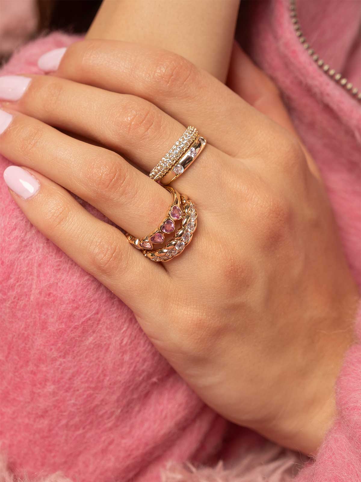 Olive & Piper-Sweetheart Ring Set-Rings-Blue Ruby Jewellery-Vancouver Canada