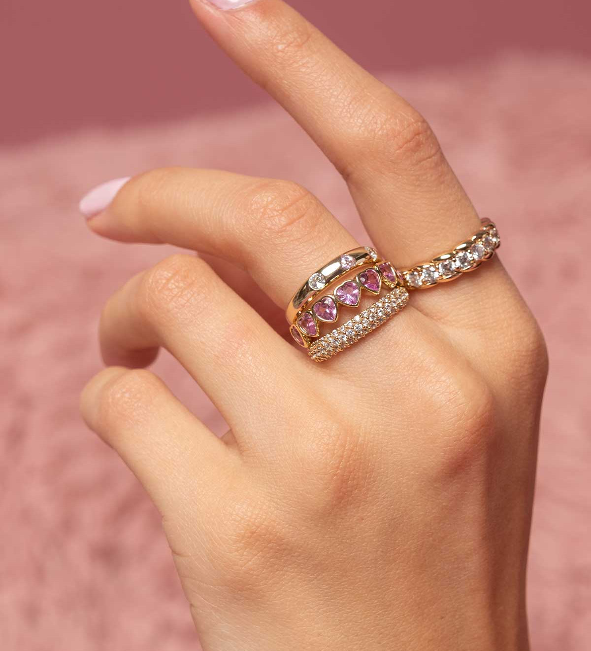 Olive & Piper-Sweetheart Ring Set-Rings-Blue Ruby Jewellery-Vancouver Canada