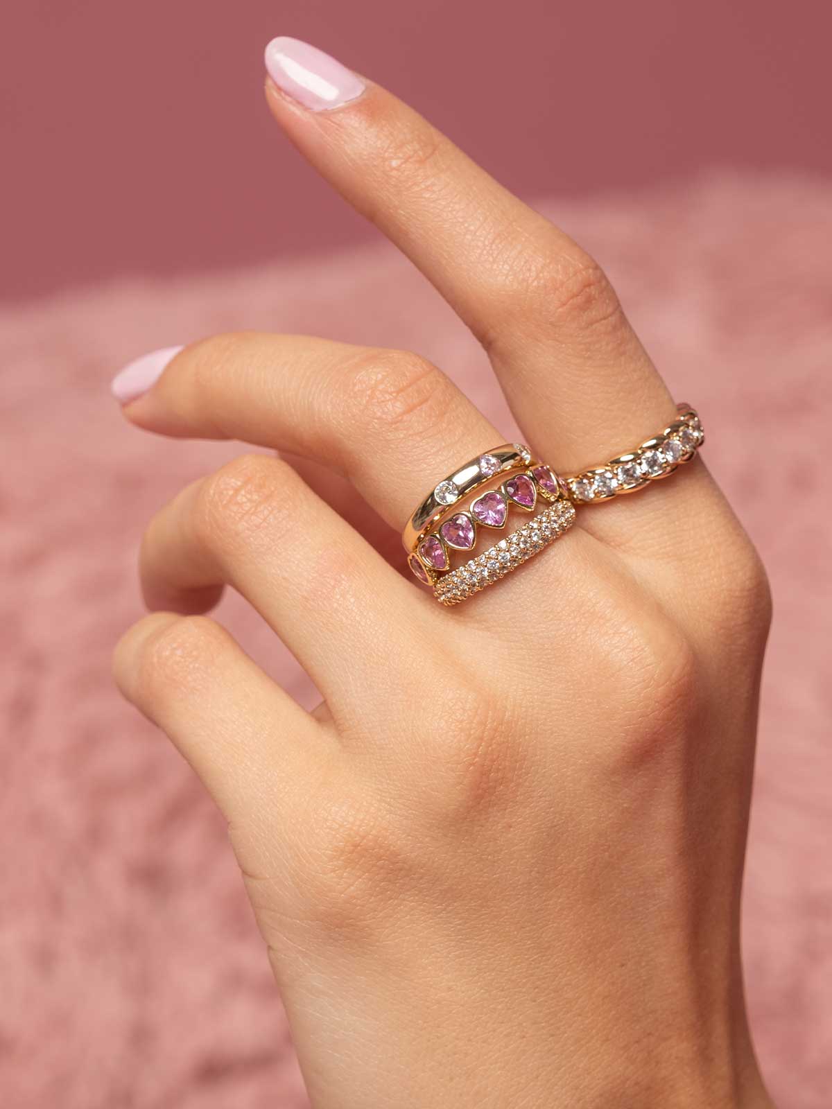 Olive & Piper-Sweetheart Ring Set-Rings-Blue Ruby Jewellery-Vancouver Canada