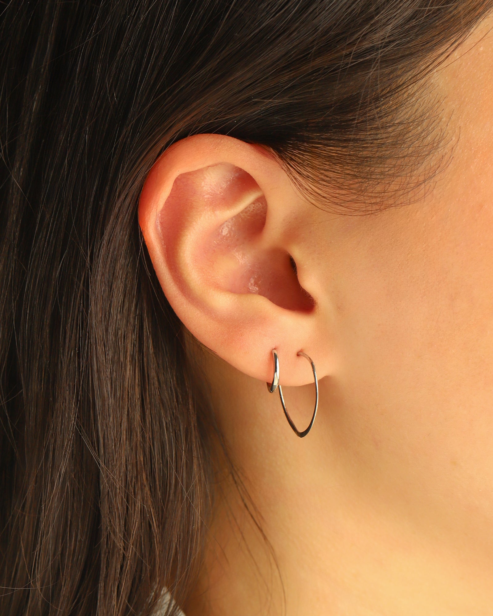Tashi-Flat Hoops I 20mm-Earrings-Blue Ruby Jewellery-Vancouver Canada